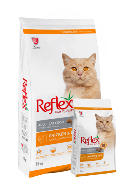 Reflex Adult Cat Food Chicken and Rice bag – premium adult cat diet Pakistan