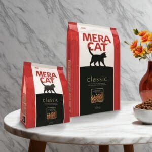 Mera Classic Cat Food bag – high protein and digestible formula for cats in Pakistan at Reem Pet Store.