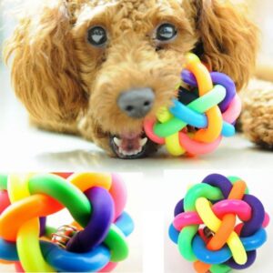 Nobbly Wobbly Rubber Interwoven Ball Dog Toy