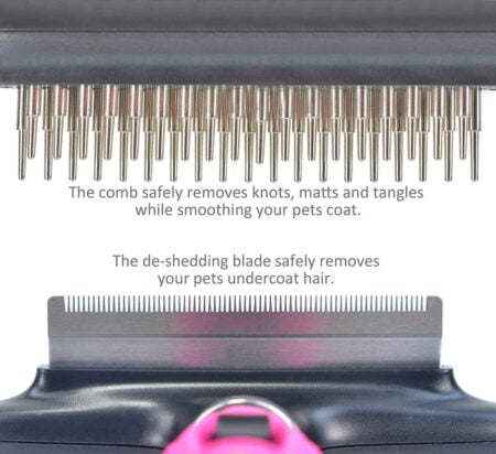 Professional 2 in 1 Shedding Blade Comb