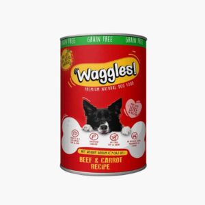 Waggles Dog Food Beef and Carrot Recipe wet dog food for adult dogs