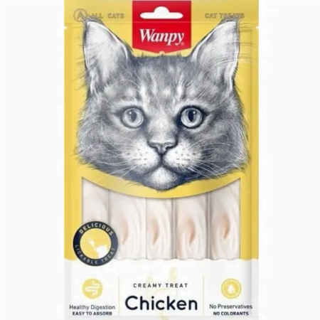 Wanpy Chicken Creamy Treats for Cats – Real Chicken Lickable Snack | Reem Pet Store