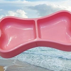 Cat Bowl Bone Shape Double - Reem Pet Store