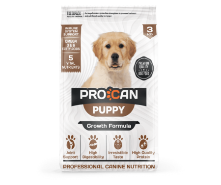 Image of Procan puppy food with packing.