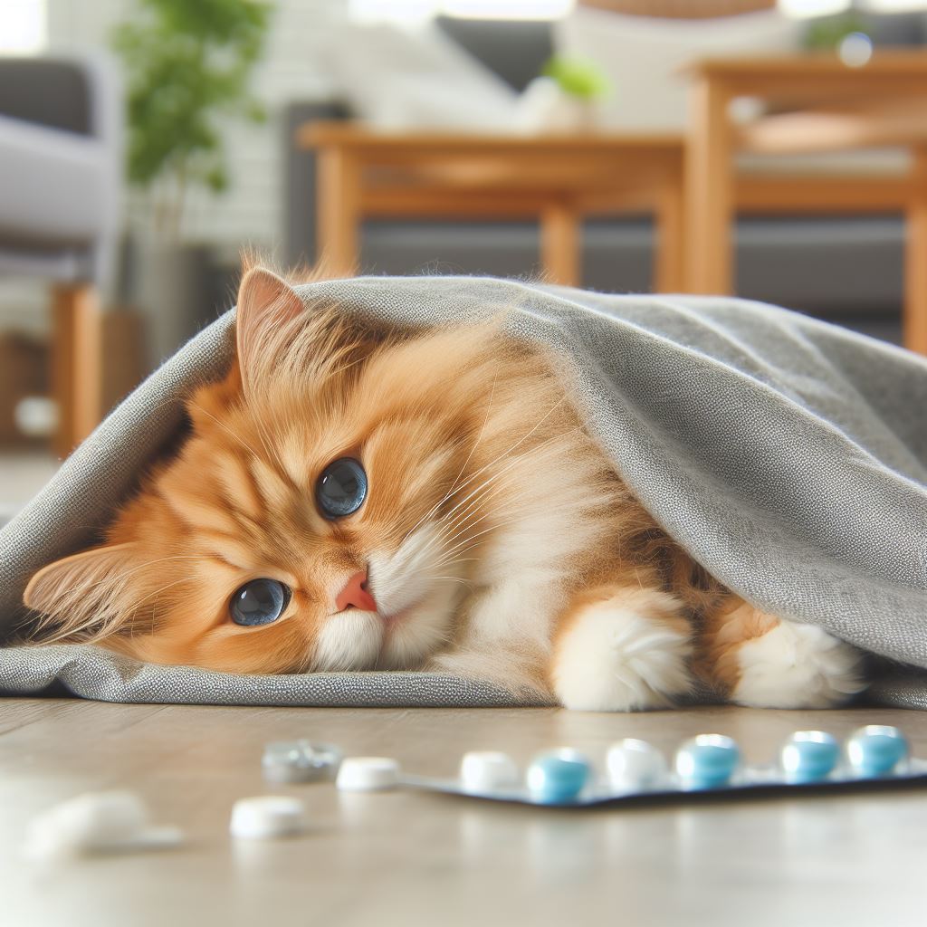 Cat feeling sick due to non vaccination