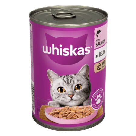 Whiskas Wet Food Tin Salmon in Jelly 400 g