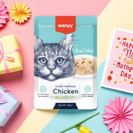Wanpy Fillet in Jelly Chicken and COD 85g – premium wet cat food for cats