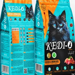 Kedio Cat Food Chicken and Brown Rice 1kg for adult cats