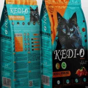 Kedio Cat Food with Chicken and Brown Rice 1kg – nutritious dry cat food with chicken and brown rice
