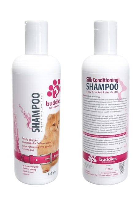 Buddies Silk Condtioning shampoo 473 ml bottle.