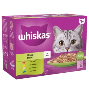 BWhiskas Mixed Menu Beef Chicken Tuna Salmon