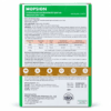Mopsion Spot-On for cats, back of the box with usage instructions and dosing table