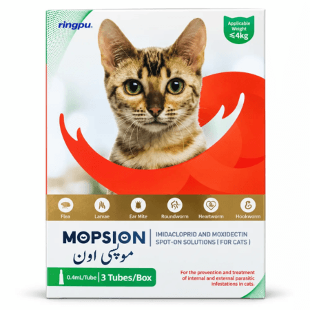 Mopsion Spot-On for cats up to 4 kg, front of the box