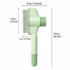 Self-cleaning pet slicker brush measuring 20 cm with an 8 cm head.
