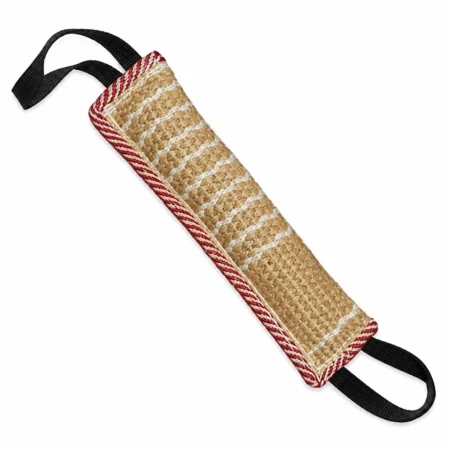 Heavy-Duty Jute Dog Bite Tug Toy with two handles