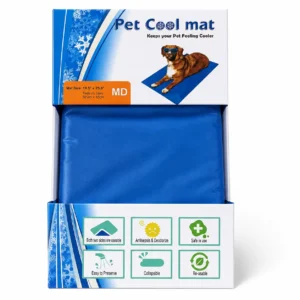 Blue self-cooling gel pet mat for cats and dogs medium 50 × 65 cm