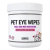 Pet Eye Wipes for cats and dogs in a 200-piece jar