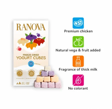 Dried Yogurt Cubes Cat Treats features and ingredients