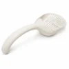 Curved-handle cat litter scoop shown from a rear three-quarter angle.