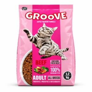 Groove Adult Cat Food Beef with fresh meat 1.2kg bag